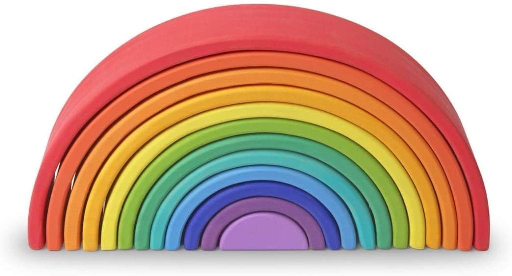 Kinderfeets Large Stackable Wooden Arches in Rainbow Colors
