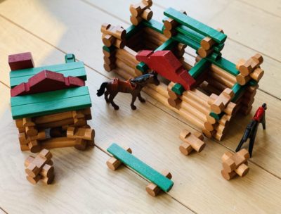 Lincoln Logs –100th Anniversary Tin-111 Pieces-Real Wood Logs-Ages 3+