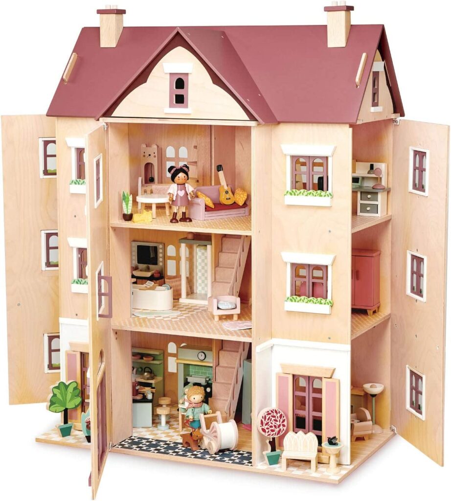 Tender Leaf Toys Fantail Hall – Giant Four-Story Wooden Doll House
