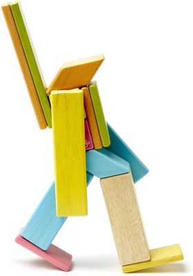 14 Piece Tegu Magnetic Wooden Block Set, Tints