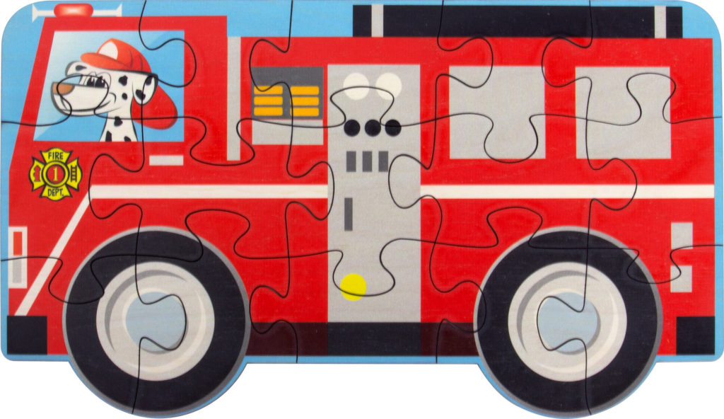 Fire Truck Jigsaw Puzzle | Sustainable Toy | USA Made