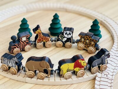 Safari Animal Train Set | Made in USA | NameTrain