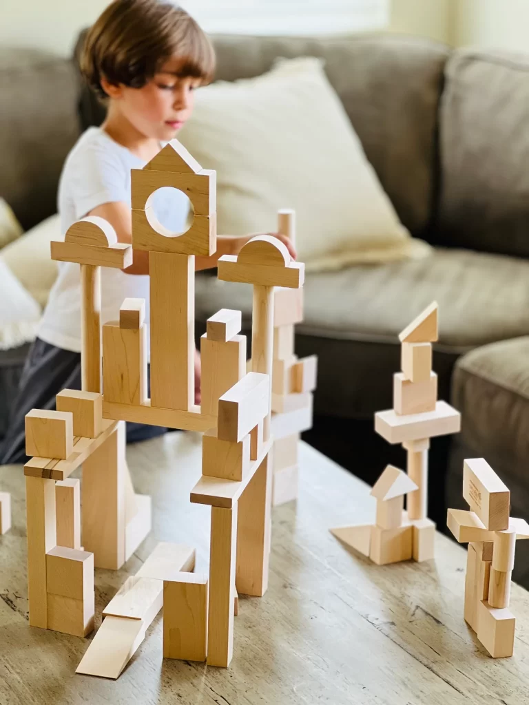 Advanced Builder Wooden Blocks Set - 78 pieces | Made in the USA