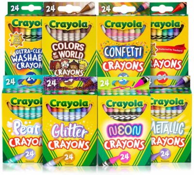 Crayola Crayons Bulk, 24 Crayon Packs with 24 Assorted Colors, School Supplies